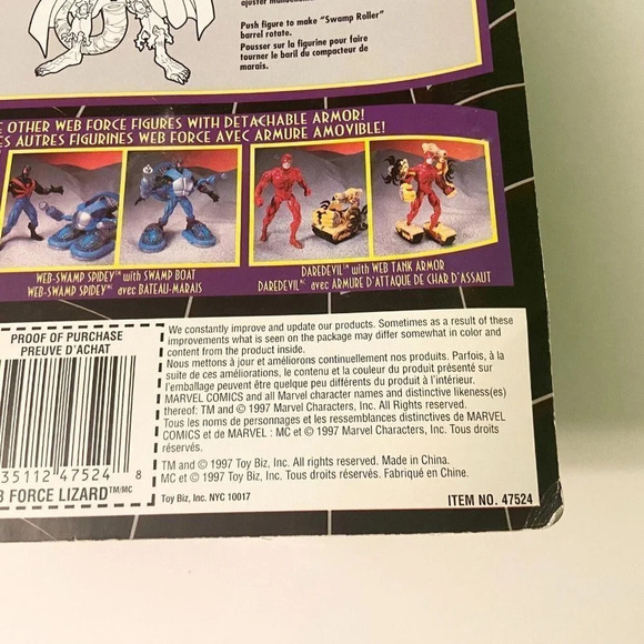 Vintage 1997 Spider Man Web Force Spider Smash Lizard Action Figure Toy Biz - Picture 4 of 16